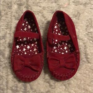 Red Moccasins Size 5